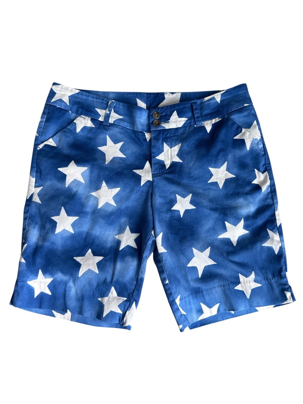 Loudmouth Blue with White Stars Women’s Golf Shorts 4th of July